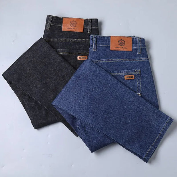 Men’s Slim-Fit Classic Jeans – Soft Stretch Denim Pants for Business & Casual Wear
