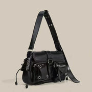 Y2K Gothic Shoulder Bag – Korean Harajuku Vintage PU Handbag for Women