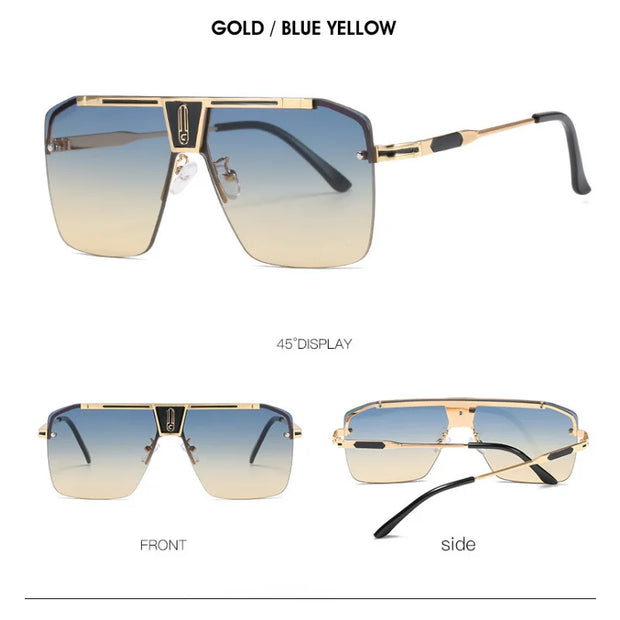 Oversized Rimless Sunglasses