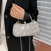 Luxury Glitter Mini Evening Bag – Women’s Rhinestone Chain Clutch for Party, Wedding & Prom