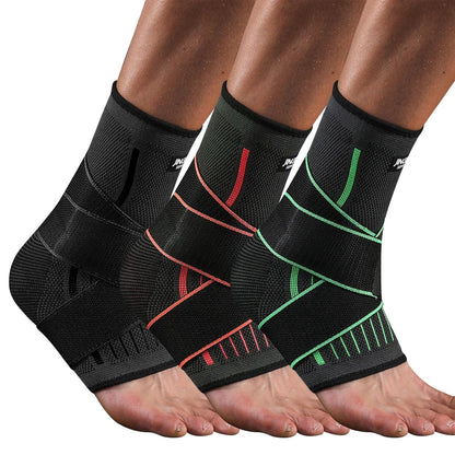 1PCS Ankle Brace Compression Sleeve with Adjustable Straps