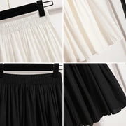 White Summer Women Long Skirts High Waist Elastic Korean Chic Long Cake A-line Sweet Skirt New In Clothes Casual Fashion Trend