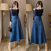 Temperament Casual Denim Dress for Women | Slim Hooded Vintage Cowboy Spring-Summer
