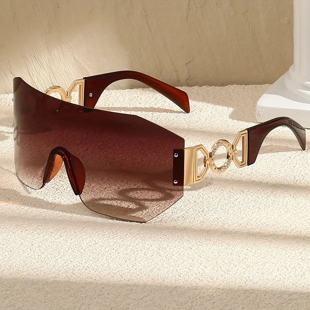 Oversized Rimless sunglasses