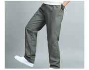 Big Size Men’s Cotton Trousers – Loose Fit Jogger Pants with Pockets