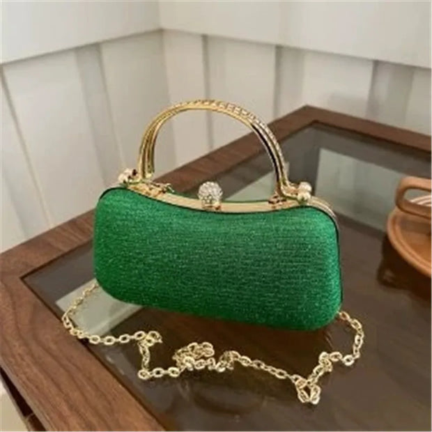 Luxury Glitter Mini Evening Bag – Women’s Rhinestone Chain Clutch for Party, Wedding & Prom
