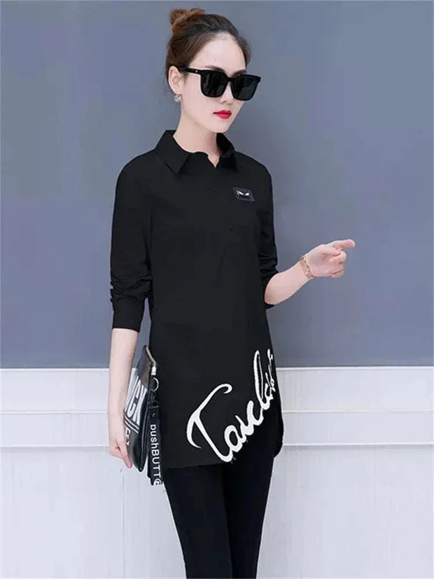 Stylish embroidered blouse for women – casual spring fashion shirt