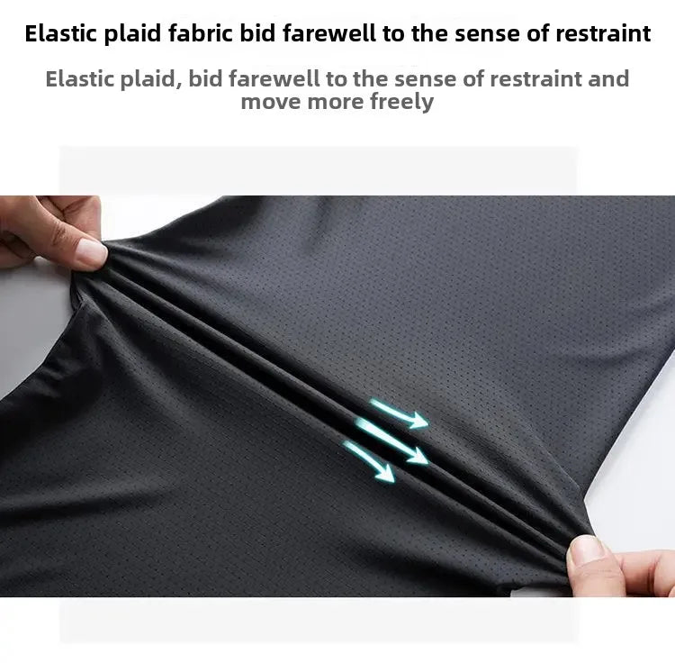 Summer Men's Ice Silk Short Sleeve T-Shirt