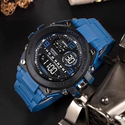 Men’s Rugged Digital Sports Watch – Waterproof Outdoor Chronograph with Alarm & Calendar