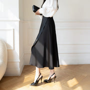 One Piece Asymmetric Women Summer Satin Skirt