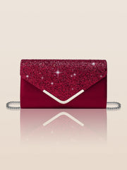 Glitter Bling,Shiny Elegant And Fashionable Envelope Clutch Bag, Party Wedding Handbag For Women Dinner Bag