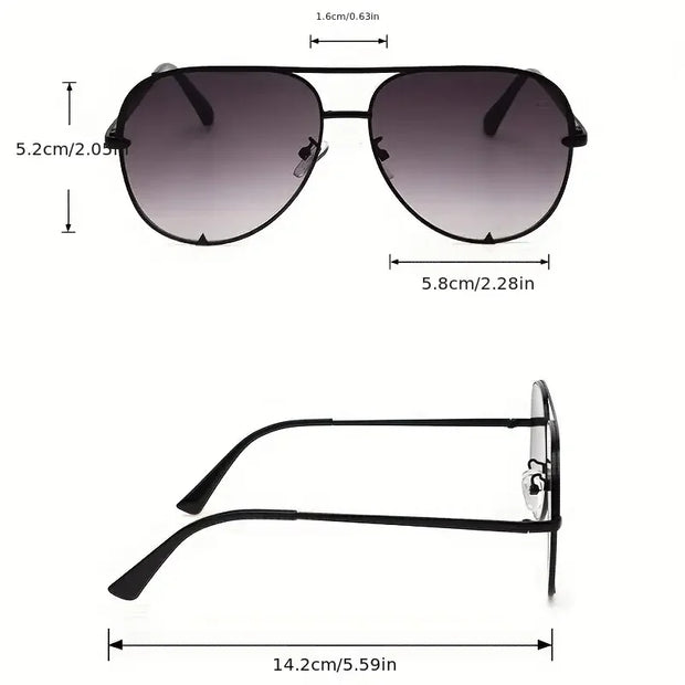 Women’s Vintage Oval Gradient Lens Sunglasses