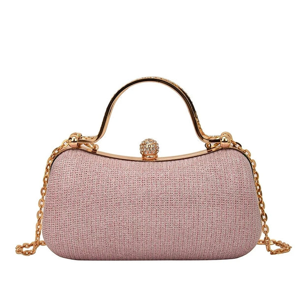 Luxury Glitter Mini Evening Bag – Women’s Rhinestone Chain Clutch for Party, Wedding & Prom