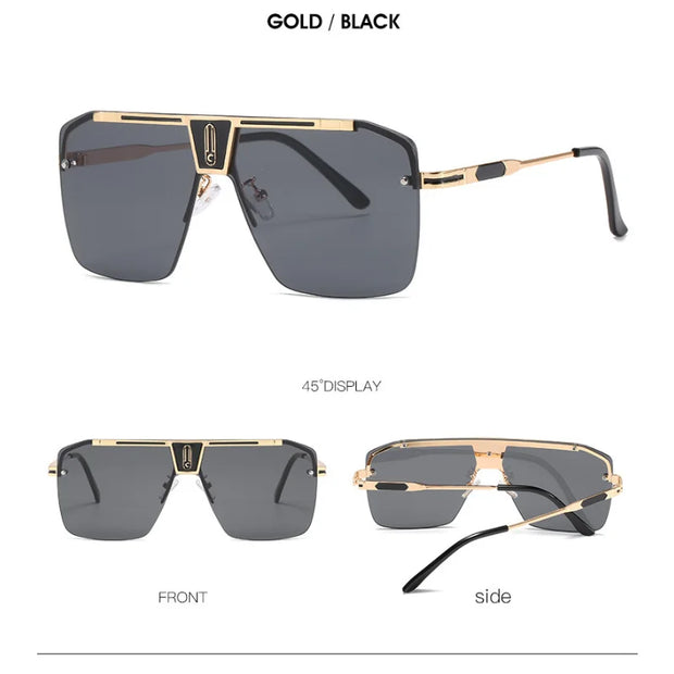 Oversized Rimless Sunglasses