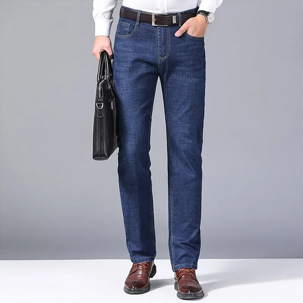 Men’s Slim-Fit Classic Jeans – Soft Stretch Denim Pants for Business & Casual Wear