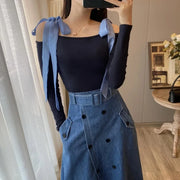 Temperament Casual Denim Dress for Women | Slim Hooded Vintage Cowboy Spring-Summer