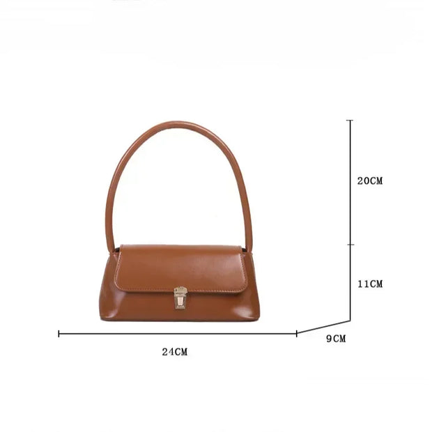 Women's Luxury Crossbody Shoulder Bag – Solid Color, Saddle Shape, PU Leather Purse