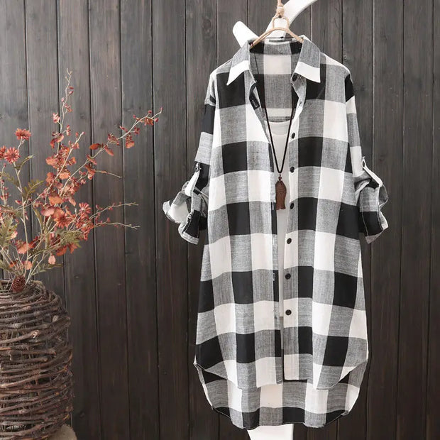 Women’s Plaid Cotton Shirt