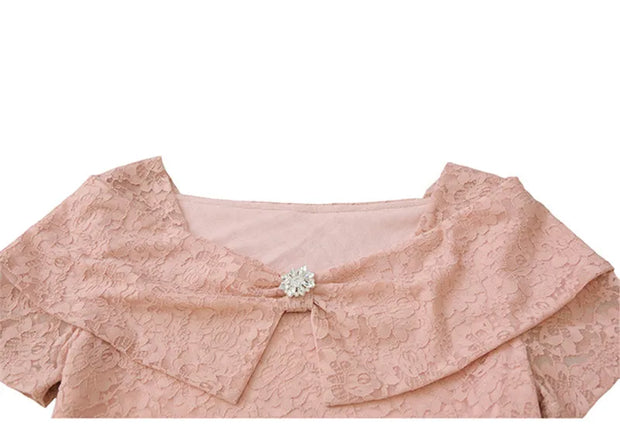 2025 Summer European Clothes Women's Sexy Square Neck Lace T-Shirt Chic Slim Design Tees New Female Elegant Short Sleeve Tops