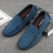 Men’s Faux Suede Slip-On Loafers – Breathable Driving & Walking Shoes