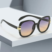 New In 2025 Sunglasses for Women Modern Fashion Purple Orange Gradient Decorative Glasses Transparent Plastic Frame Metal