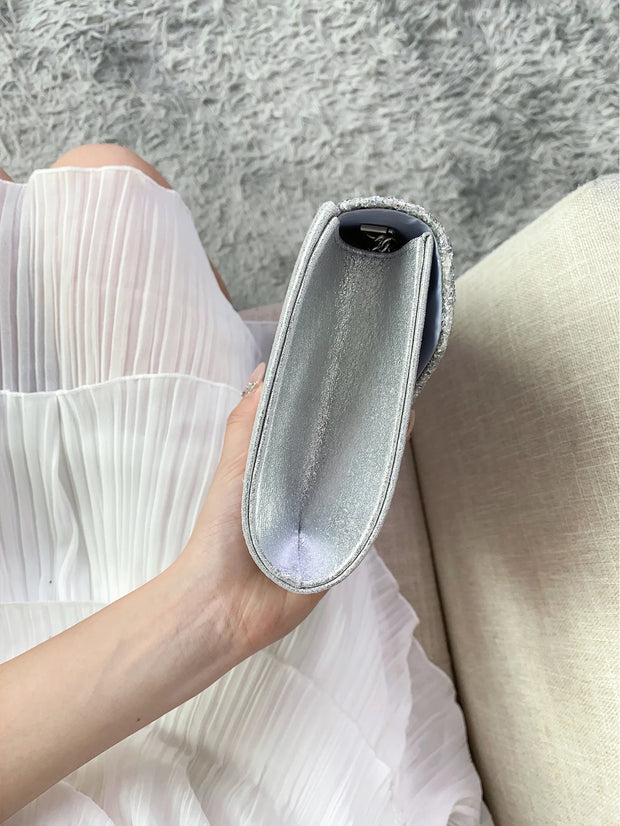 Glitter Bling,Shiny Elegant And Fashionable Envelope Clutch Bag, Party Wedding Handbag For Women Dinner Bag