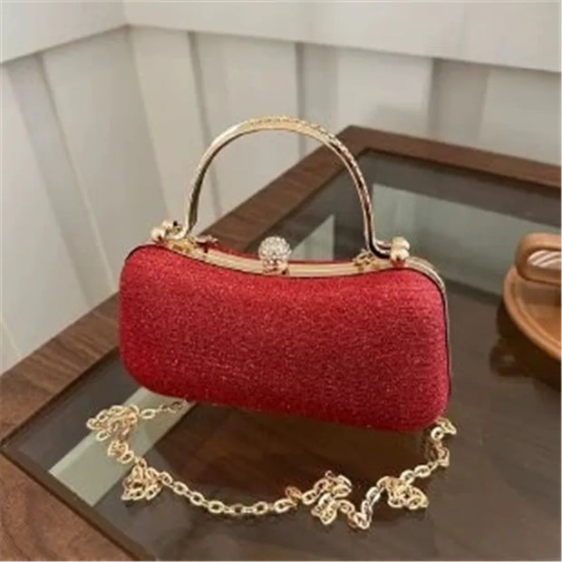 Luxury Glitter Mini Evening Bag – Women’s Rhinestone Chain Clutch for Party, Wedding & Prom