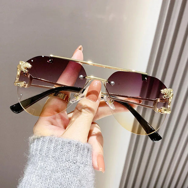 Rimless Designer Sunglasses 