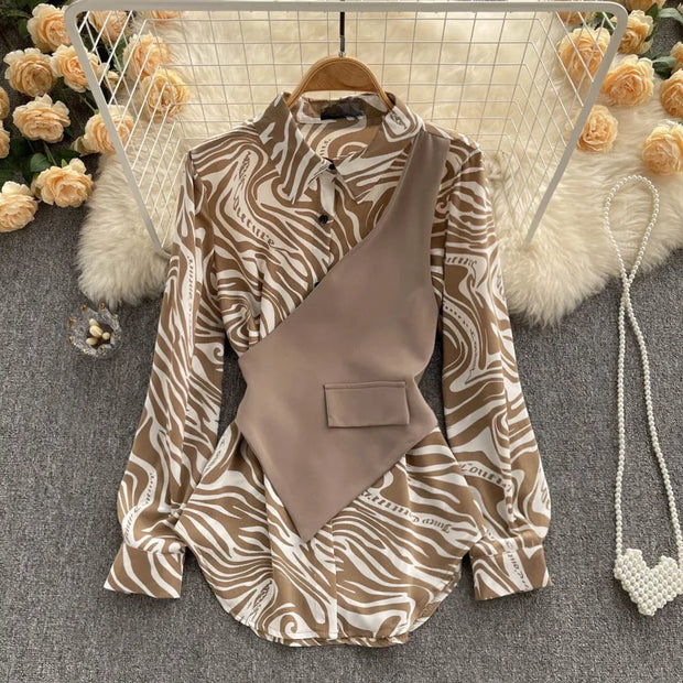 Slimming Two-Piece Illusion Top