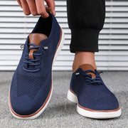 Men’s Breathable Knitted Walking Shoes – Lightweight Lace-Up Summer Sneakers for Daily Comfort