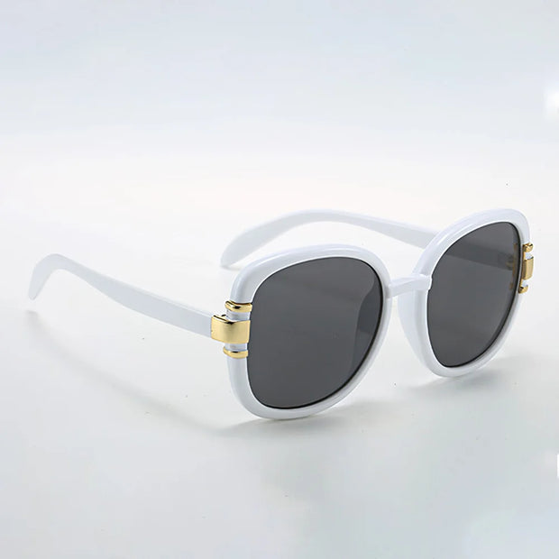 New In 2025 Sunglasses for Women Modern Fashion Purple Orange Gradient Decorative Glasses Transparent Plastic Frame Metal