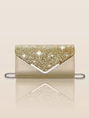Glitter Bling,Shiny Elegant And Fashionable Envelope Clutch Bag, Party Wedding Handbag For Women Dinner Bag