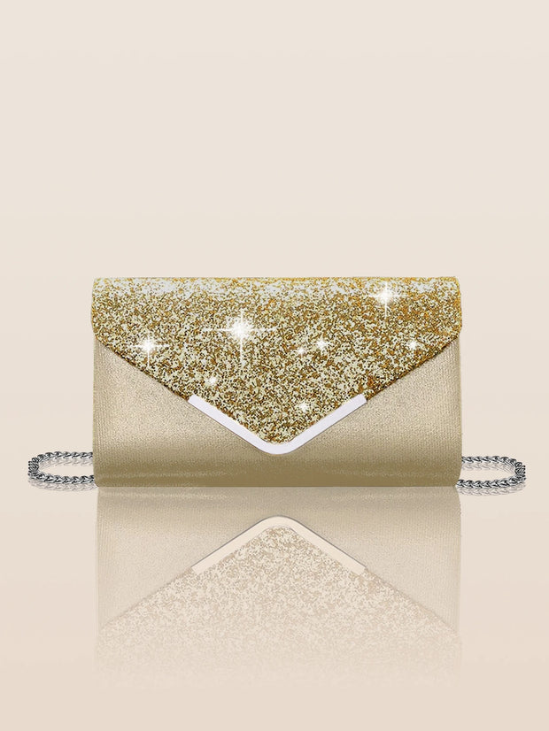 Glitter Bling,Shiny Elegant And Fashionable Envelope Clutch Bag, Party Wedding Handbag For Women Dinner Bag