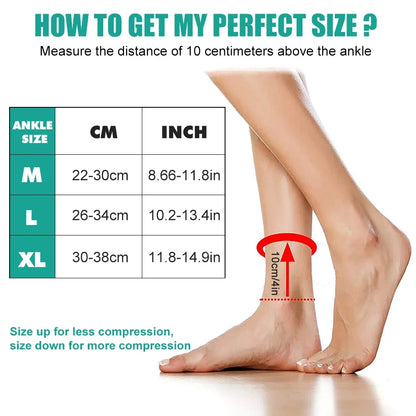 1PCS Ankle Brace Compression Sleeve with Adjustable Straps