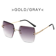 Fashion Oversized Rimless Sunglasses
