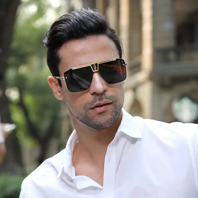 Oversized Rimless Sunglasses