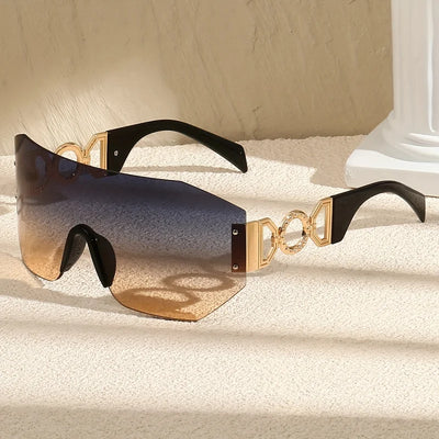 Oversized Rimless sunglasses