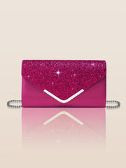 Glitter Bling,Shiny Elegant And Fashionable Envelope Clutch Bag, Party Wedding Handbag For Women Dinner Bag