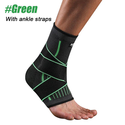 1PCS Ankle Brace Compression Sleeve with Adjustable Straps