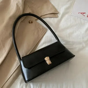 Women's Luxury Crossbody Shoulder Bag – Solid Color, Saddle Shape, PU Leather Purse
