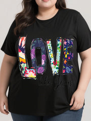 Words Floral Oversize T-Shirt