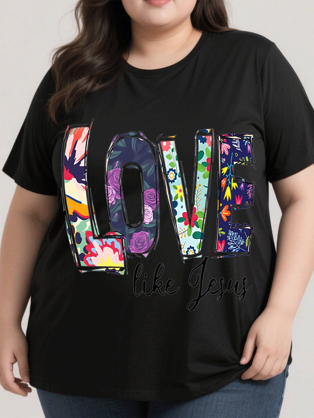 Words Floral Oversize T-Shirt