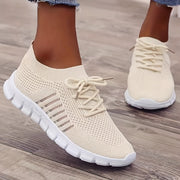 2025 Four-Season New Women'S Casual Breathable Knitted Sneakers, Fashionable And Everyday Versatile Light Running Shoes