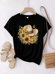 Women’s Cotton T-Shirt – Loose Fit Casual Short Sleeve Summer Top