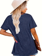 Women’s Daisy Print T-Shirt – Casual Crew Neck “Be The Sunshine” Tee