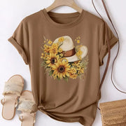 Women’s Cotton T-Shirt – Loose Fit Casual Short Sleeve Summer Top