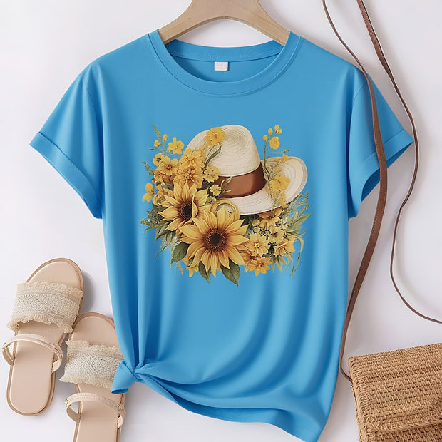 Women’s Cotton T-Shirt – Loose Fit Casual Short Sleeve Summer Top