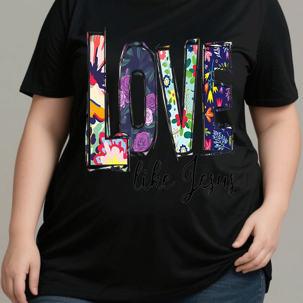 Words Floral Oversize T-Shirt