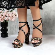 Women's Ankle Chunky Platform Heeled Sandals