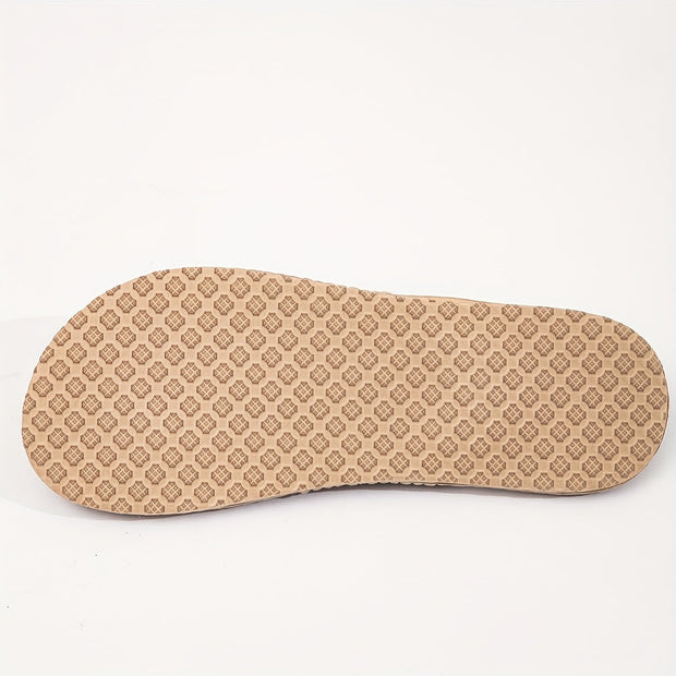 Women's Floral Linen Slide Sandals
